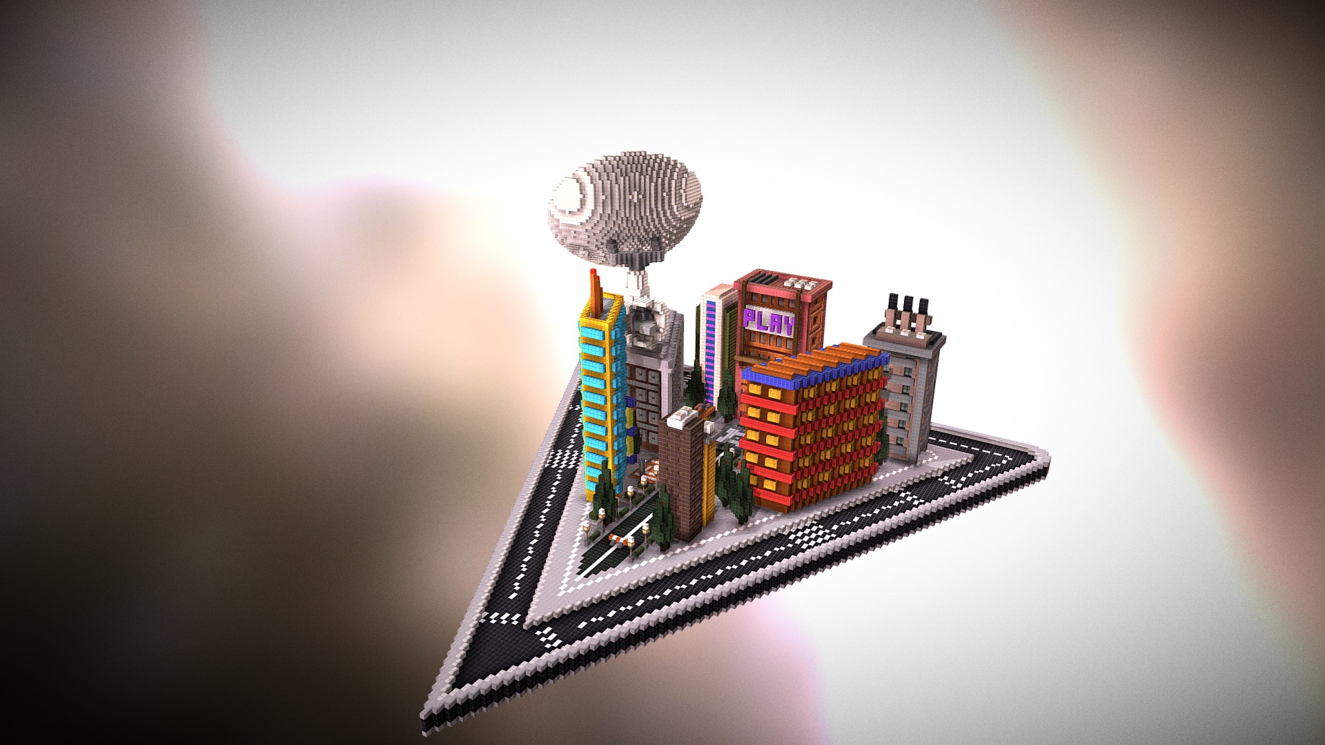3D model Science Сity Spawn - This is a 3D model of the Science Сity Spawn. The 3D model is about a model of a city.