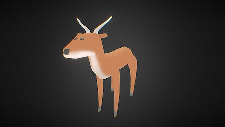 Cartoon Deer 3D Model