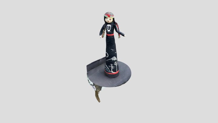 Mapuche wool doll 3D Model