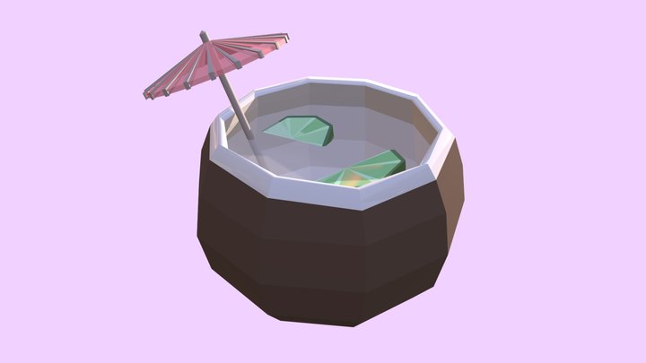 coconut drink 3D Model