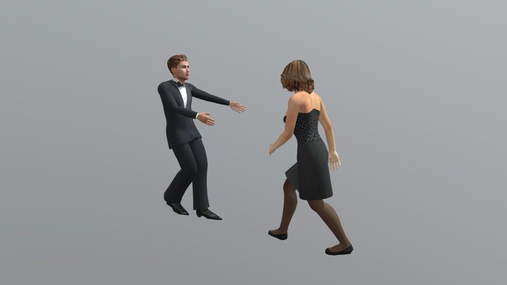 Salsa Dancing 3D Model