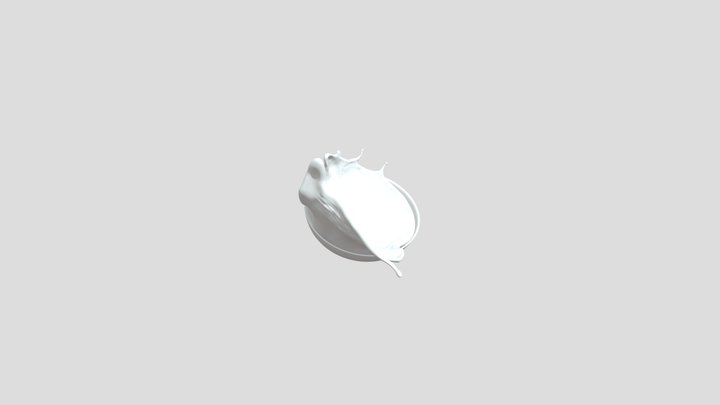 Splash Bursting from Cup 3D Model