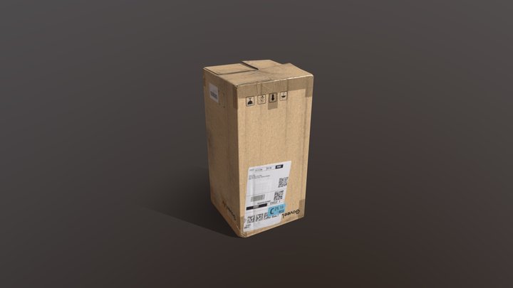 Cardboard Box 3D Model