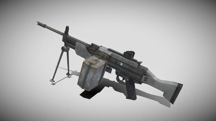 HK MG4 machine gun 3D Model
