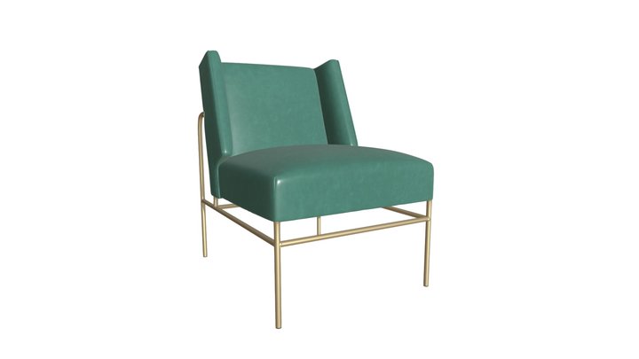 Atlanta Accent Chair Green - 109514 3D Model