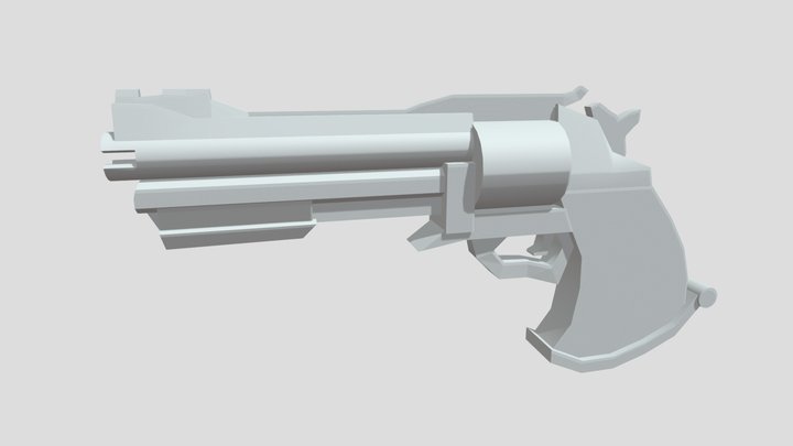 Revolver Gun 3D Model