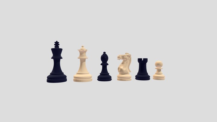 Chess pieces 3D Model