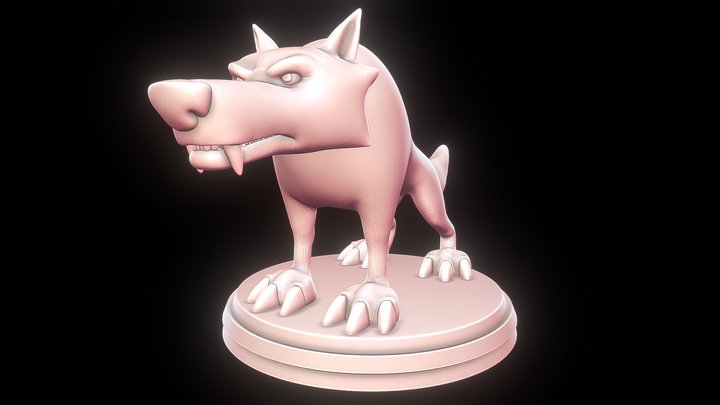 Black Wolf - 3D print 3D Model