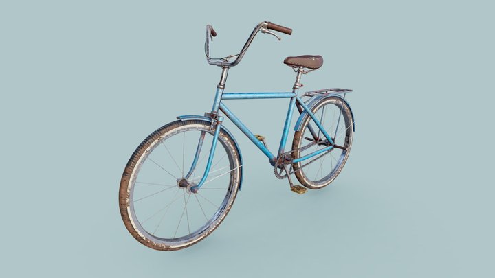 Rusty old bicycle 3D Model