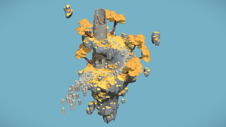 DAE Game Art 1 - Simple Scene 3D Model