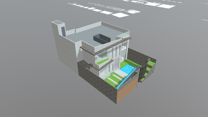 1:100 Villa scale model 3D Model