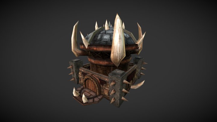 RTS Fantasy Buildings - Orc Castle 3D Model