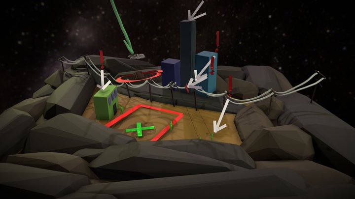 Tiltbrush Drone Landing sketch 3D Model