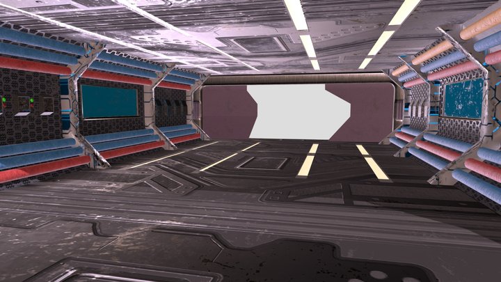 Space Corridor 3D Model