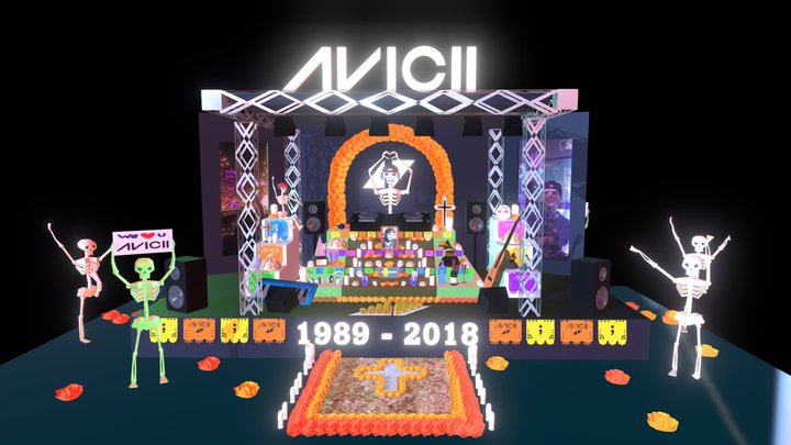 Altar en memoria a Avicii 3D Model