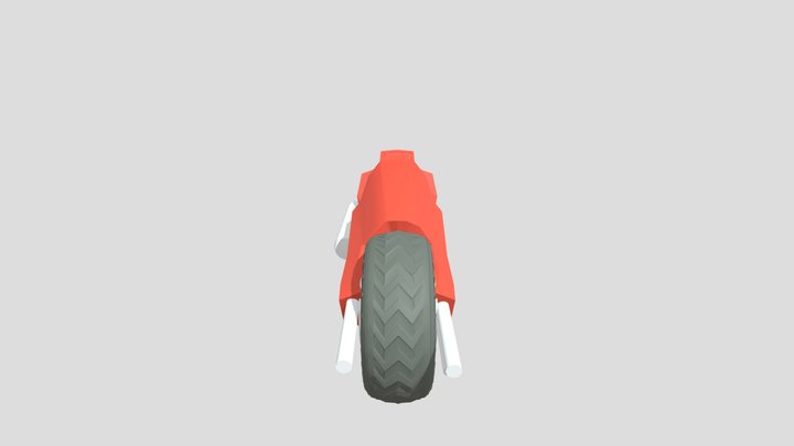 Cyberpunk low-poly bike 3D Model