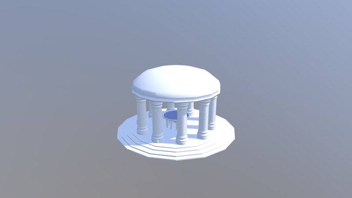 Temple Scene 3D Model