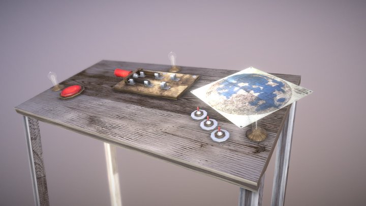 Jules Verne control desk 3D Model