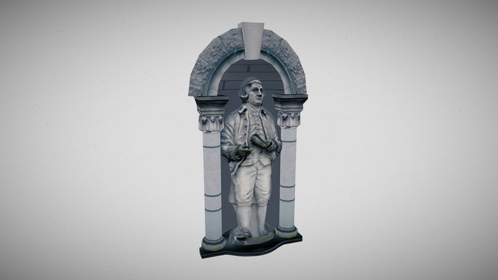 captain-george-vancouver-statue-fbx-color-match 3D Model