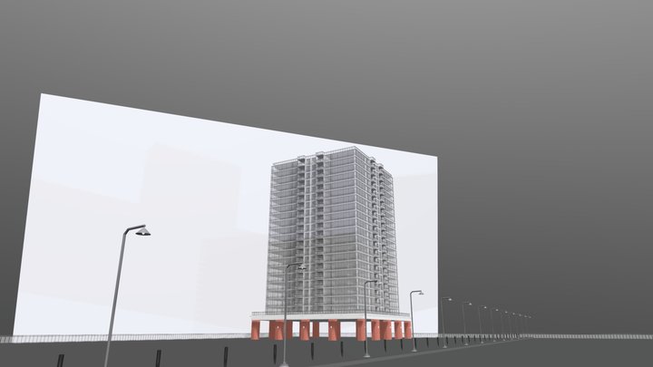 Multi-storied Building 3D Model