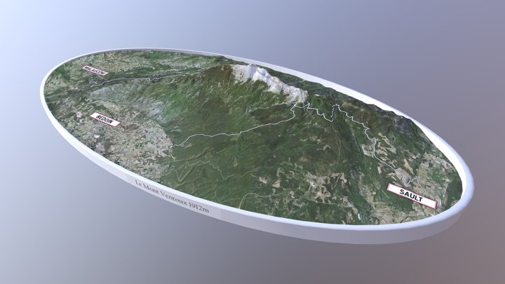 Le Mont Ventoux 3D Model