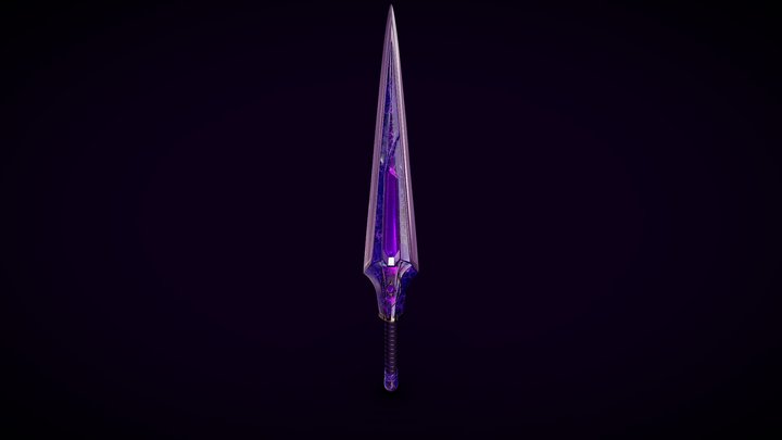 Hollow Comet Sword 3D Model