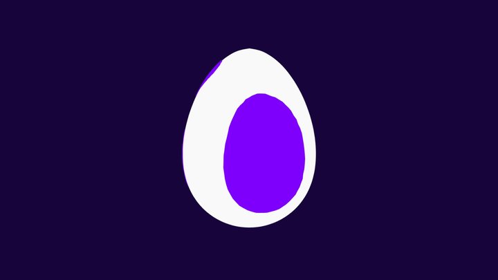 Yoshi_violet_Egg 3D Model