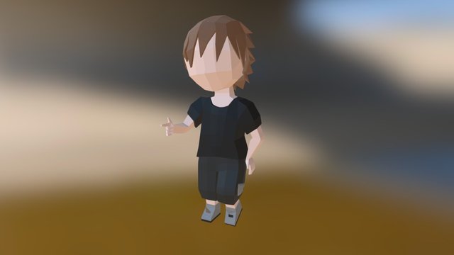 Low poly - Male Character 3D Model