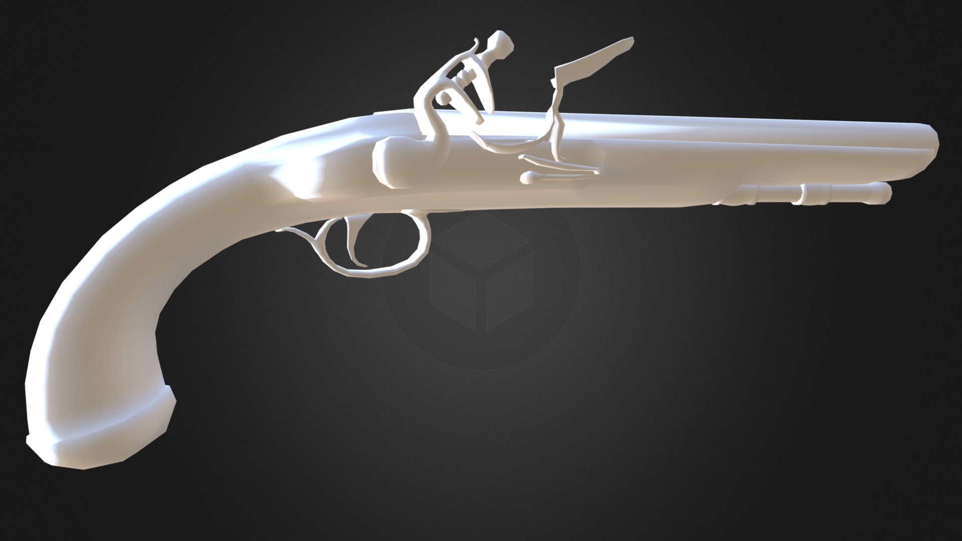 3D model Pistol 5 - This is a 3D model of the Pistol 5. The 3D model is about a white and black object.