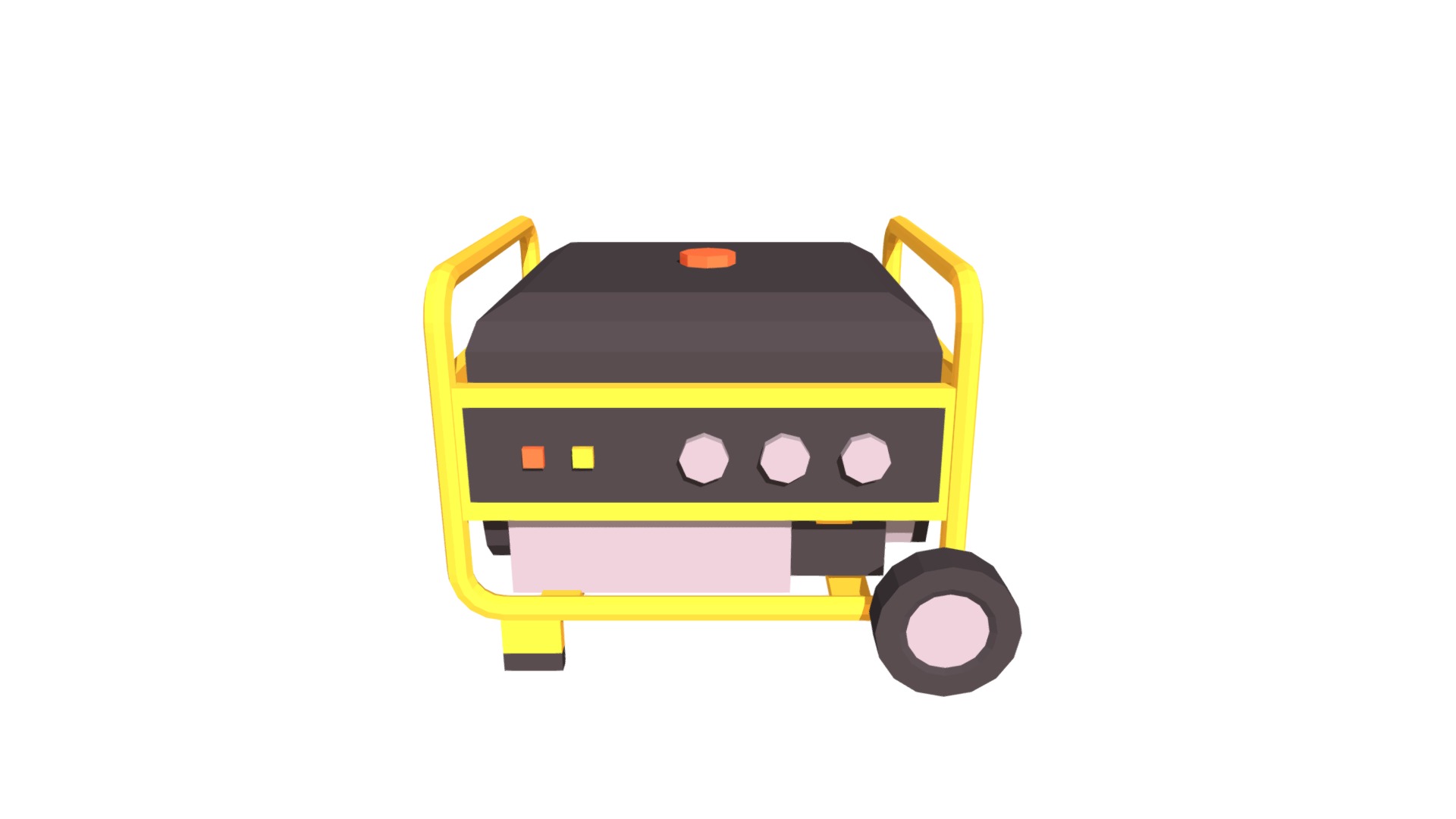 3D model Power Generator - This is a 3D model of the Power Generator. The 3D model is about a yellow and black toy.