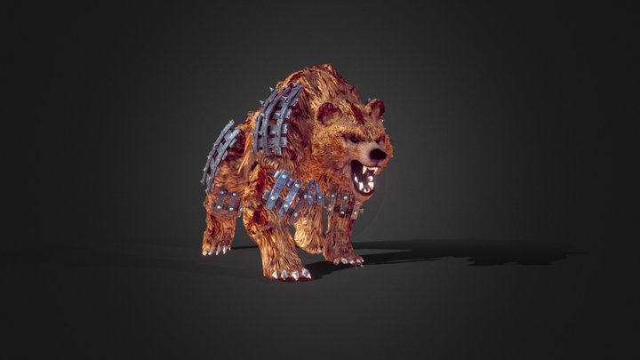 Armoured Spirit Bear 3D Model