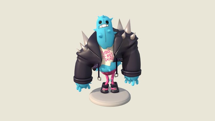 Punk Cactus 3D Model