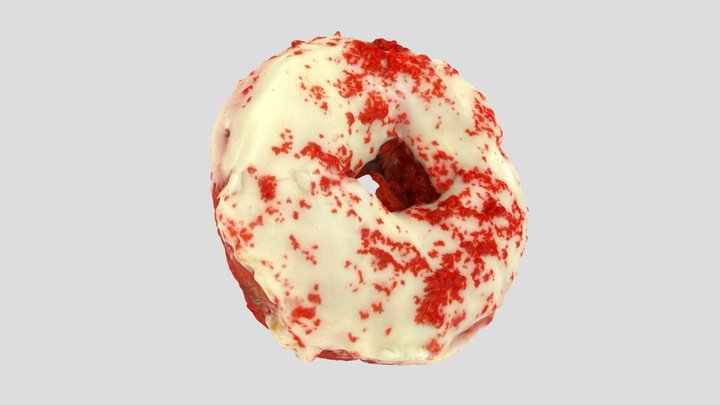 Red Velvet Donut 3D Model