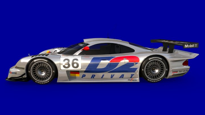 1998 Mercedes-Benz CLK-LM – Modello 3D gratuito STL