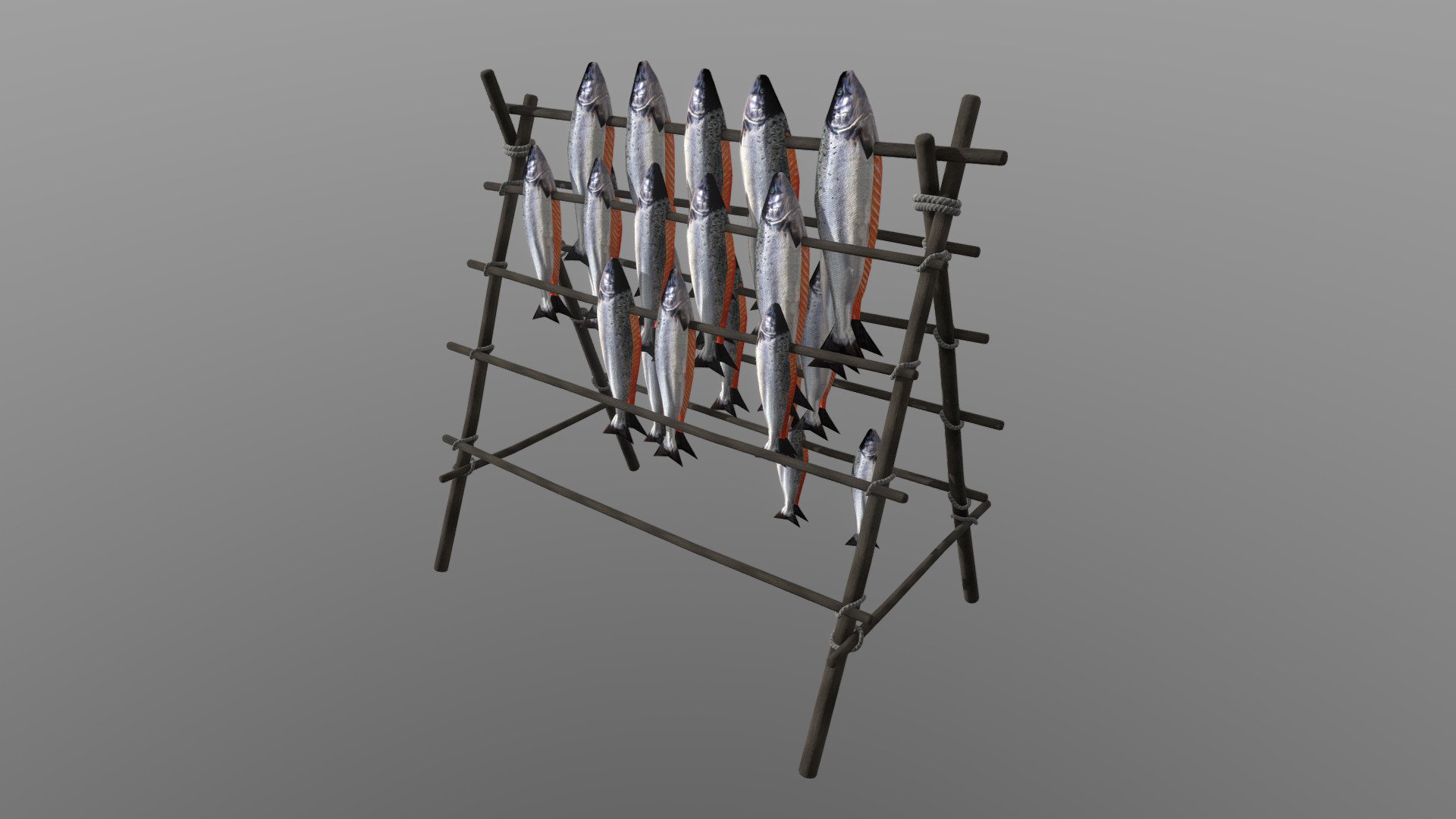 Fish Rack 3D Model - TurboSquid 1509045