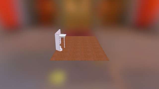 Hochbett mit Aufgang 3D Model