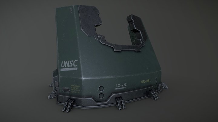 Halo Large Barricade 3D Model