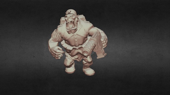 World War2 Orc 3D Print Miniature 3D Model