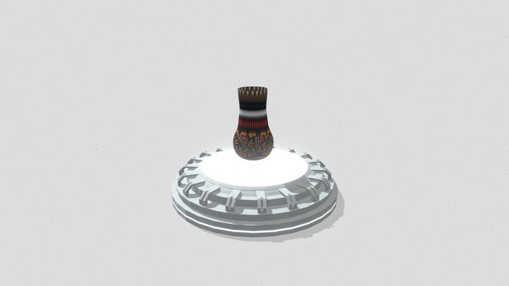 Futuristic stage and calabash 3D Model