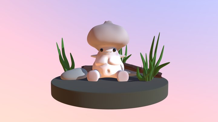 Chubby Mushroom 3D Model