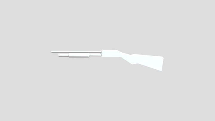 Pump-action Shotgun 3D Model