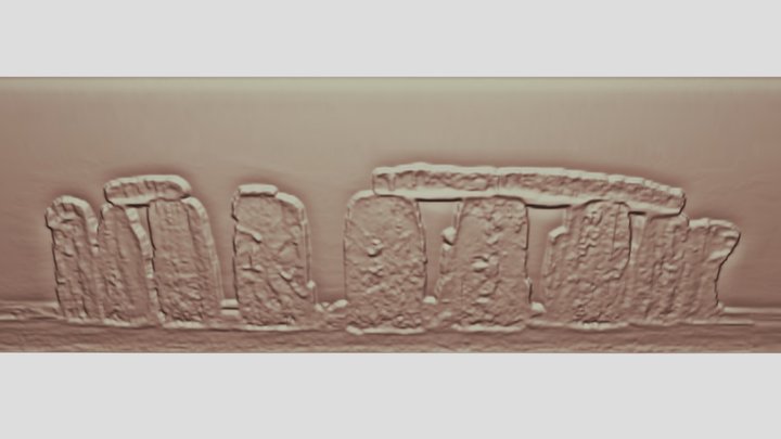 Stonehenge Surface panel for CNC machining 3D Model