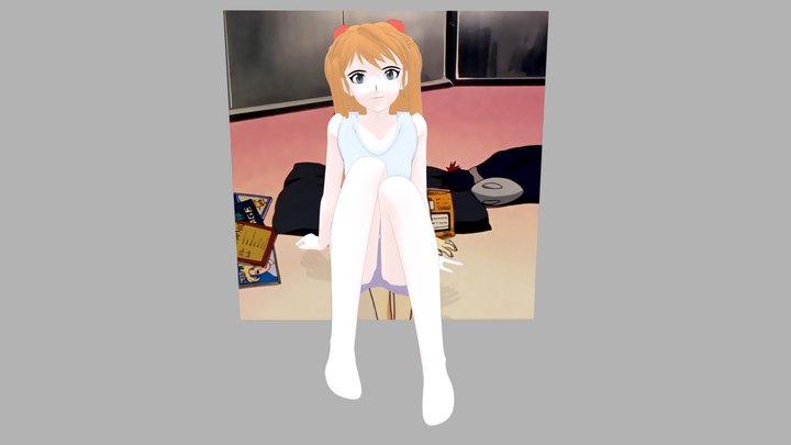 Asuka with the Sport Clothes Rigged 3D Model