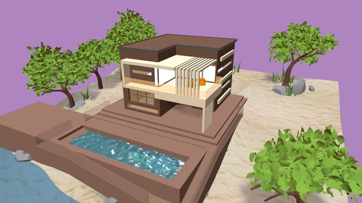 Pioneers Landing Villa from MetavillageNFT 3D Model