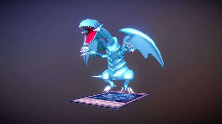 Blue-eyes White Dragon 3D / 4D Card Custom 3D (Download Now) 