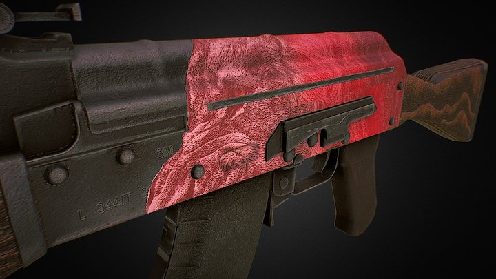 AK-47 Fire Fight 3D Model