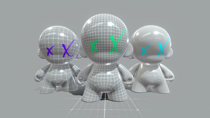 Munny Artoyz - BLANK - 3LODs - 3Dprtable 3D Model