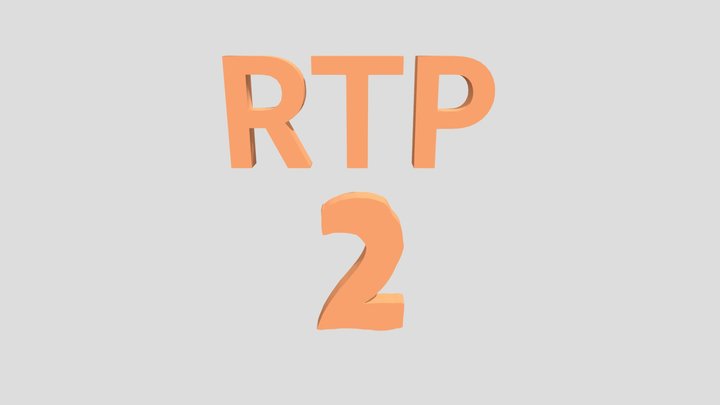 RTP2 LOGO 1983 – Gratis 3D-model STL