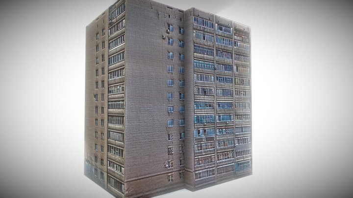 Russian Building 4k texture low-poly game model 3D Model