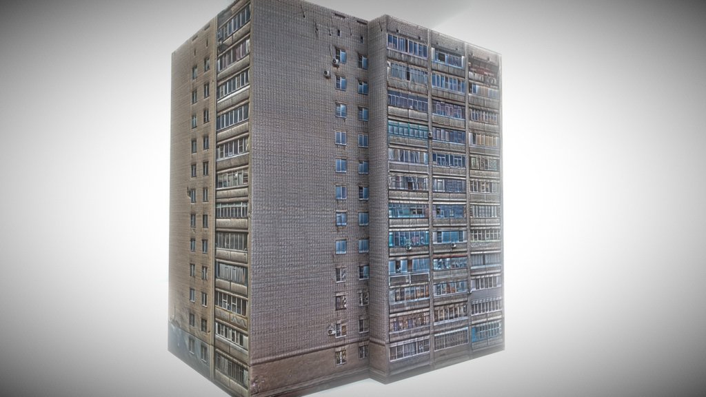 Russian Building 4k texture low-poly game model